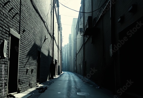 The Perils of the Underworld: A Dark Alleyway of Drug Trade photo