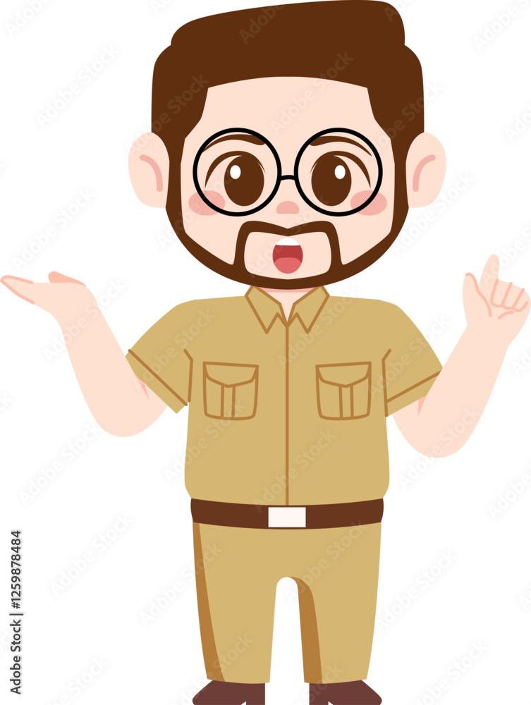 Teacher Character Illustration Teacher Character Illustration