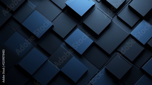 Wallpaper Mural Blue background with squares and rectangles for design, banner template. White space in the center of the page for text. Modern geometric wallpaper with copy space. Torontodigital.ca