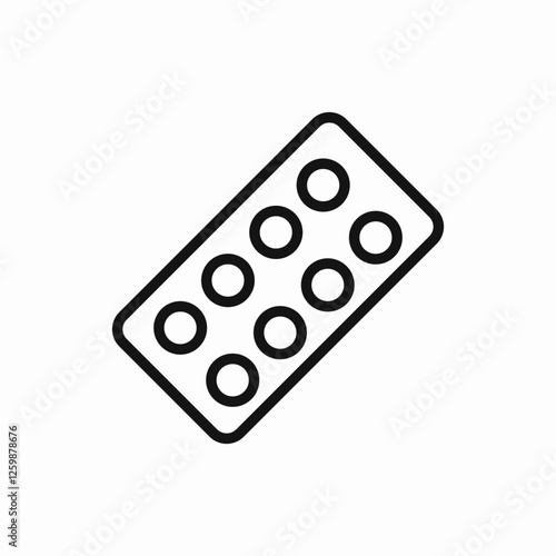 Blister of tablets icon vector sign