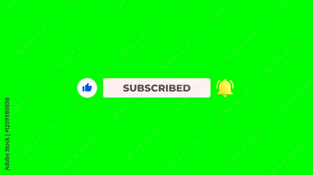 Bell Clicked Pop up youtube subscribe like bell icon button clicked animation motion ...