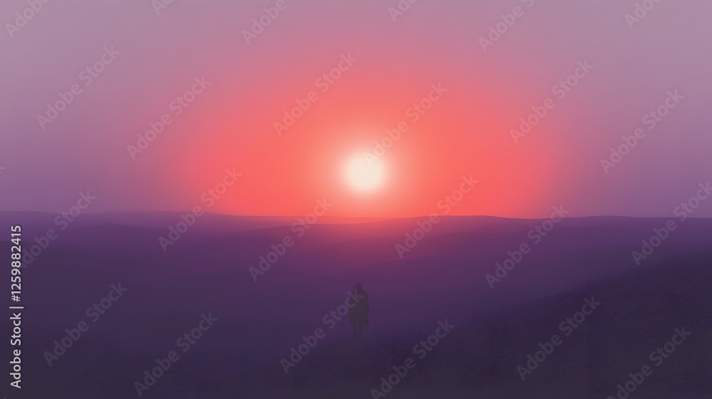 Captivating landscape scene of a majestic sunset over a silhouetted mountain range the sky ablaze with a breathtaking gradient of vibrant orange and purple hues creating a serene and atmosphere Captivating landscape scene of a majestic sunset over a silhouetted mountain range the sky ablaze with a breathtaking gradient of vibrant orange and purple hues creating a serene and atmosphere