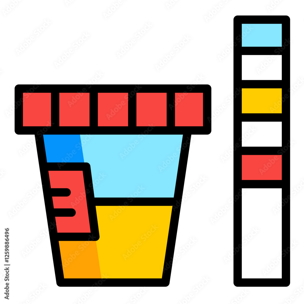 Fototapeta premium Urinalysis Icon