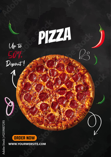 Pizza promo template 