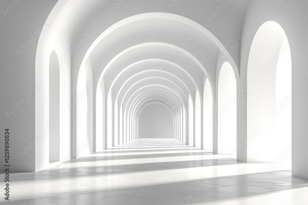 White Background with Circular Arch-Shaped Lines: A Symmetrical and Minimalist Design in High Resolution with Bright Ambiance White Background with Circular Arch-Shaped Lines: A Symmetrical and Minimalist Design in High Resolution with Bright Ambiance