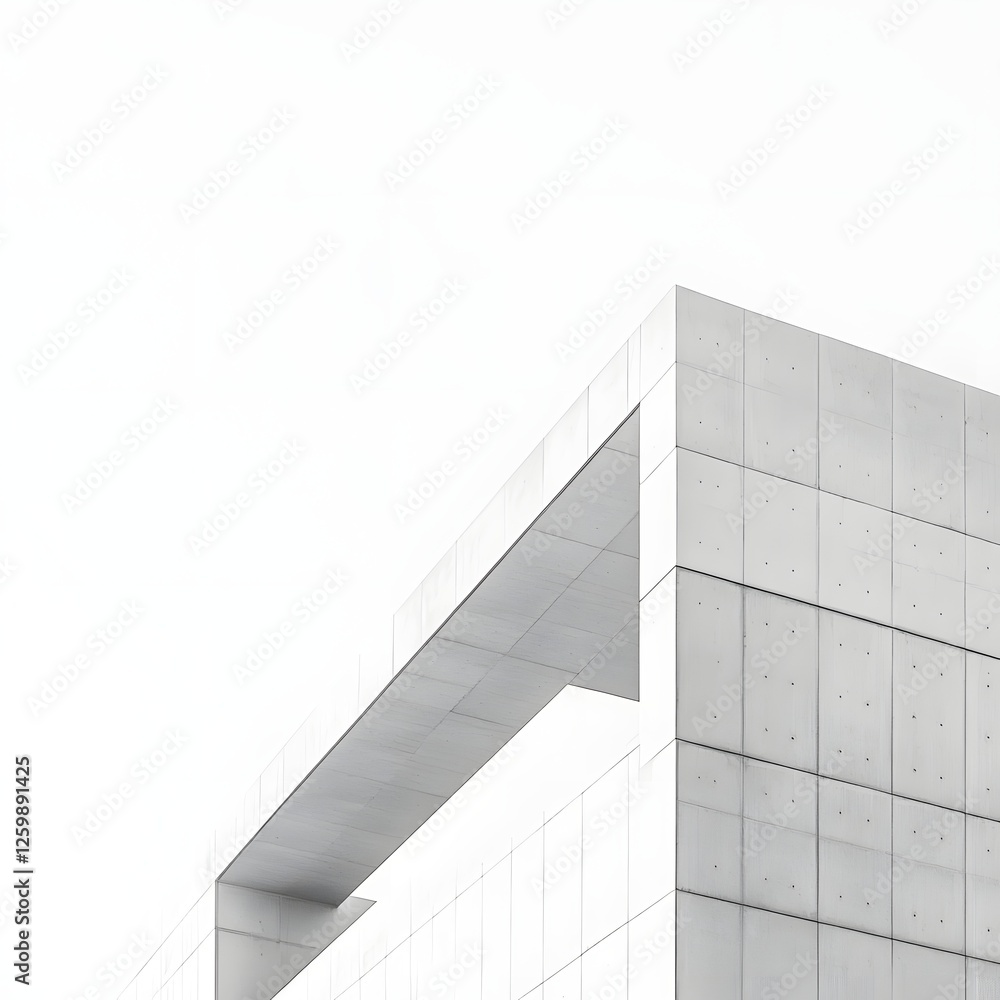 Minimalistic White and Grey Architectural Abstract with Geometric Shapes Minimalistic White and Grey Architectural Abstract with Geometric Shapes