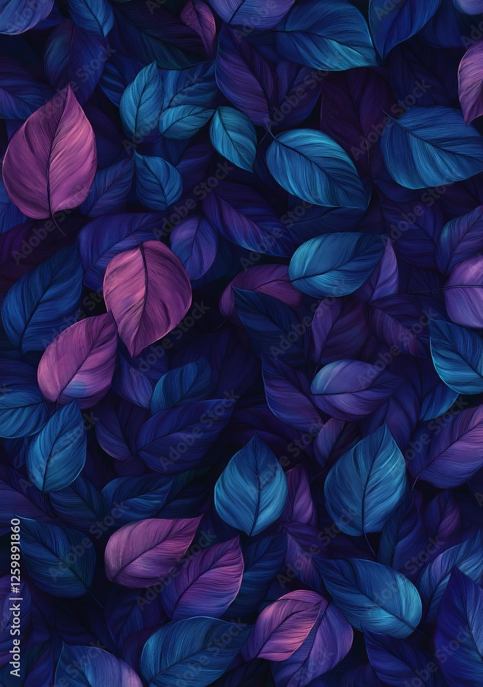 Fototapeta premium Vibrant Fall Leaves Pattern