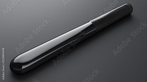 Wallpaper Mural Sleek black baton resting on a smooth surface, showcasing its glossy finish and ergonomic grip Torontodigital.ca