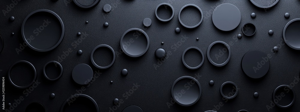 Minimalist Black Background with Circles and Dots for Design, Featuring White Space in the Center for Text. Abstract Geometric Modern Wallpaper Ideal for Banner Templates and Digital Projects. Minimalist Black Background with Circles and Dots for Design, Featuring White Space in the Center for Text. Abstract Geometric Modern Wallpaper Ideal for Banner Templates and Digital Projects.