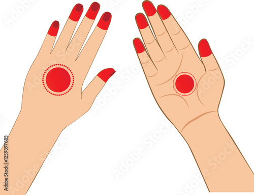 two hands for wedding elements