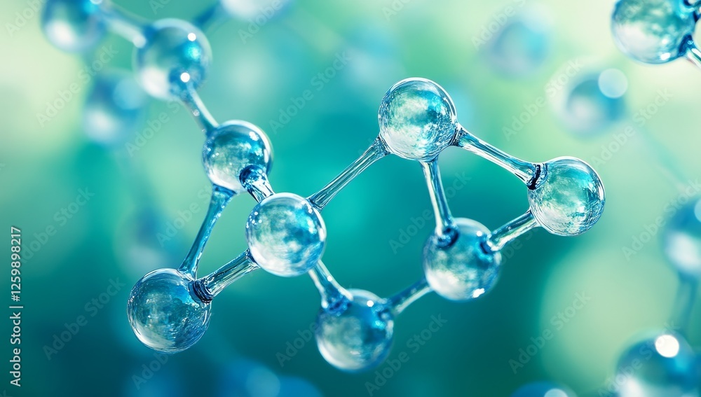 Abstract Molecular Structure in Teal Abstract Molecular Structure in Teal