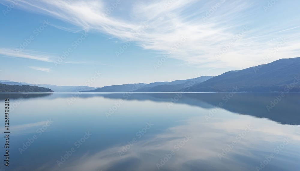 Fototapeta premium Tranquil Waters Under a Bright Sky