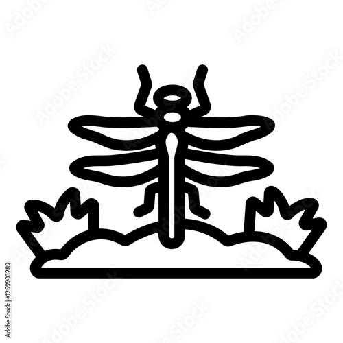 dragonfly Line Icon