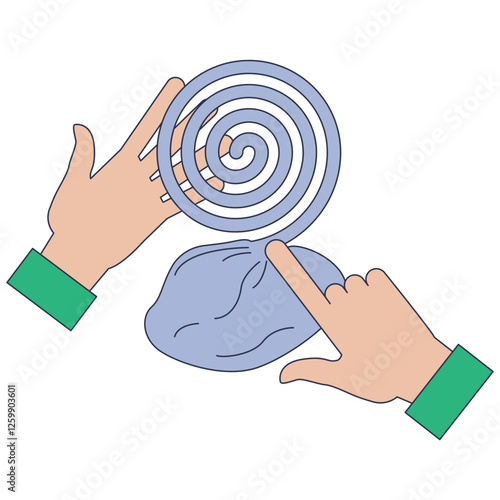 Hands sculpting clay into a smooth spiral, symbolizing creativity and transformation.