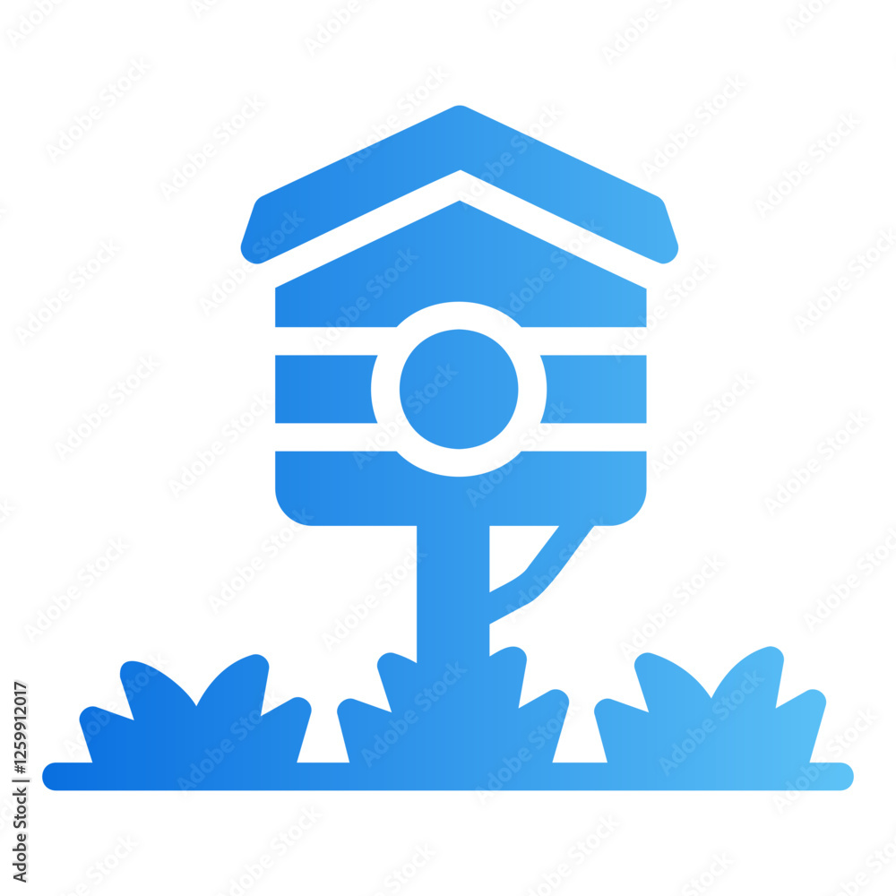 Obraz premium bird house Gradient icon