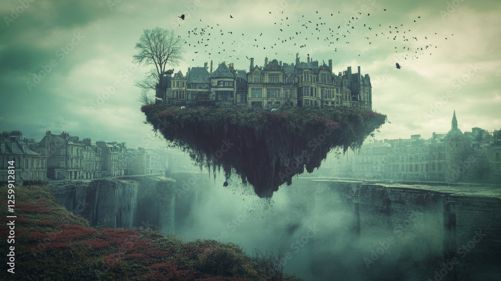 Surreal dreamlike composition with a psychedelic atmosphere Surreal dreamlike composition with a psychedelic atmosphere