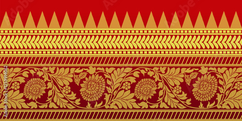 beautiful graphic saree design and this sari design is in Indian style which is for textile fashion industry and it can be used as wallpaper backdrop and website bg this style is originated in india 