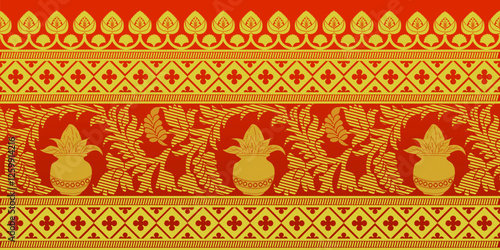 beautiful graphic saree design and this sari design is in Indian style which is for textile fashion industry and it can be used as wallpaper backdrop and website bg this style is originated in india 