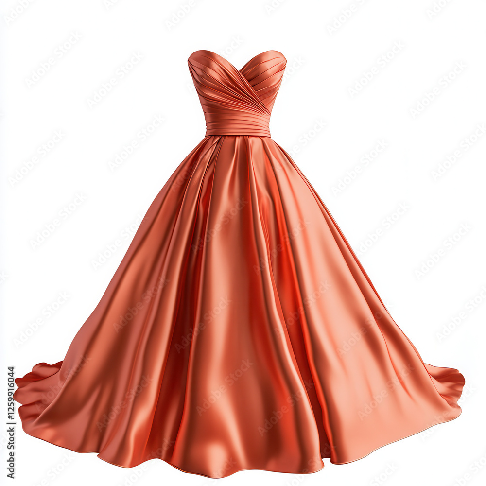 Burnt Orange Satin Ball Gown: A breathtaking strapless ball gown in a rich burnt orange satin, cascading into a voluminous A-line skirt. Burnt Orange Satin Ball Gown: A breathtaking strapless ball gown in a rich burnt orange satin, cascading into a voluminous A-line skirt.