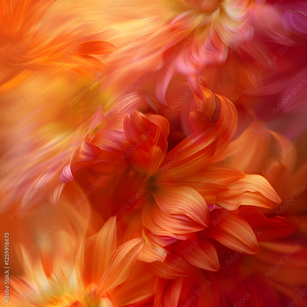 Abstract Orange Flower Background Abstract Orange Flower Background