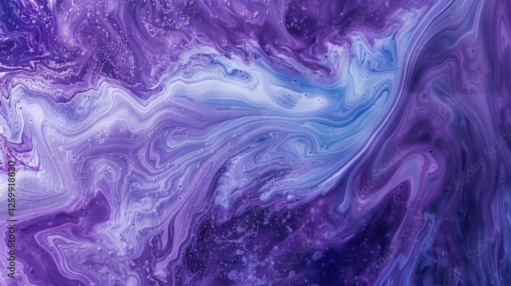 Obraz premium Abstract Purple and Blue Swirls: A mesmerizing blend of colors creating a fluid, dynamic artwork.