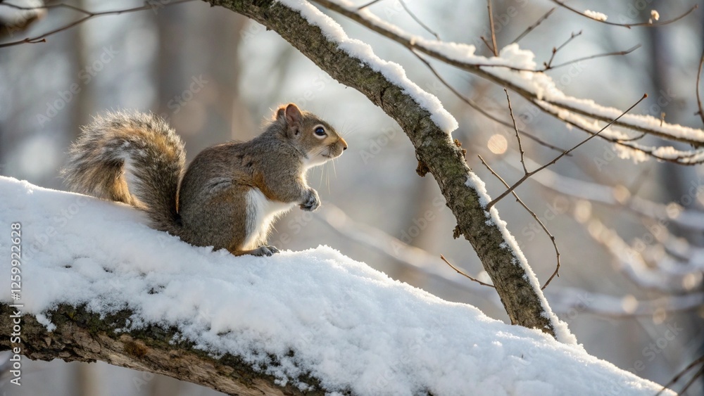 Obraz premium squirrel in the snow