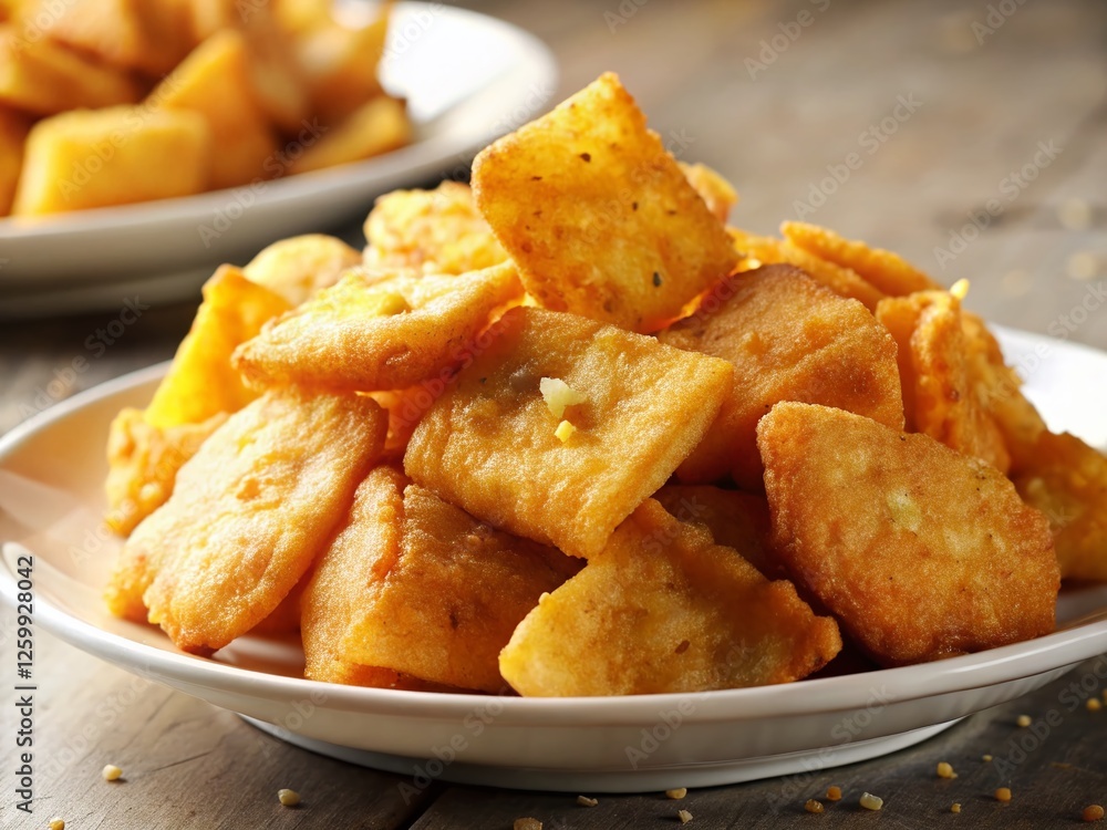 Crispy Fried Yucca with Chicharrón - Delicious Puerto Rican Food Crispy Fried Yucca with Chicharrón - Delicious Puerto Rican Food