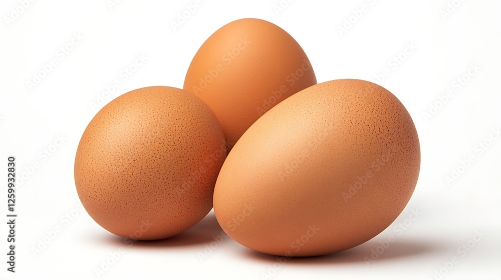 A perfectly round egg with a glossy surface, isolated on a white background. A perfectly round egg with a glossy surface, isolated on a white background.
