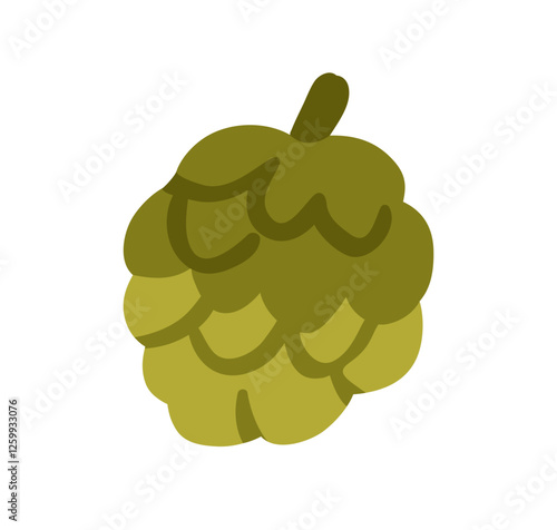 Artichoke vegetable with green leaf bud. Fresh organic vitamin food icon. Hea...