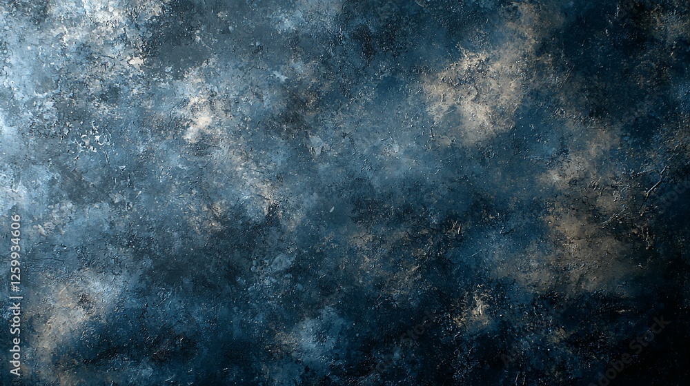 Obraz premium Blue textured abstract background, cosmic nebula effect, space, design