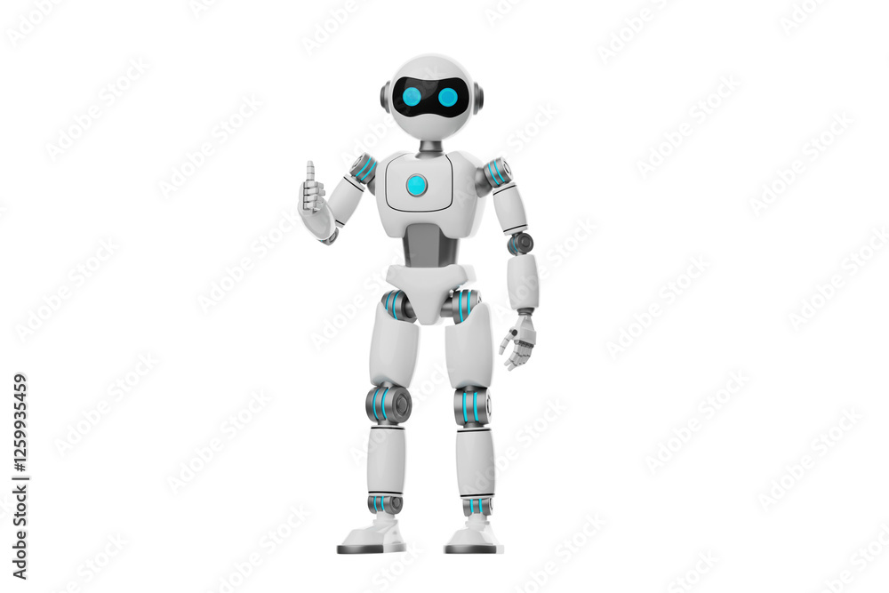 Robot give a thumbs up sign 3D Character Illustration. Robot give a thumbs up sign 3D Character Illustration.