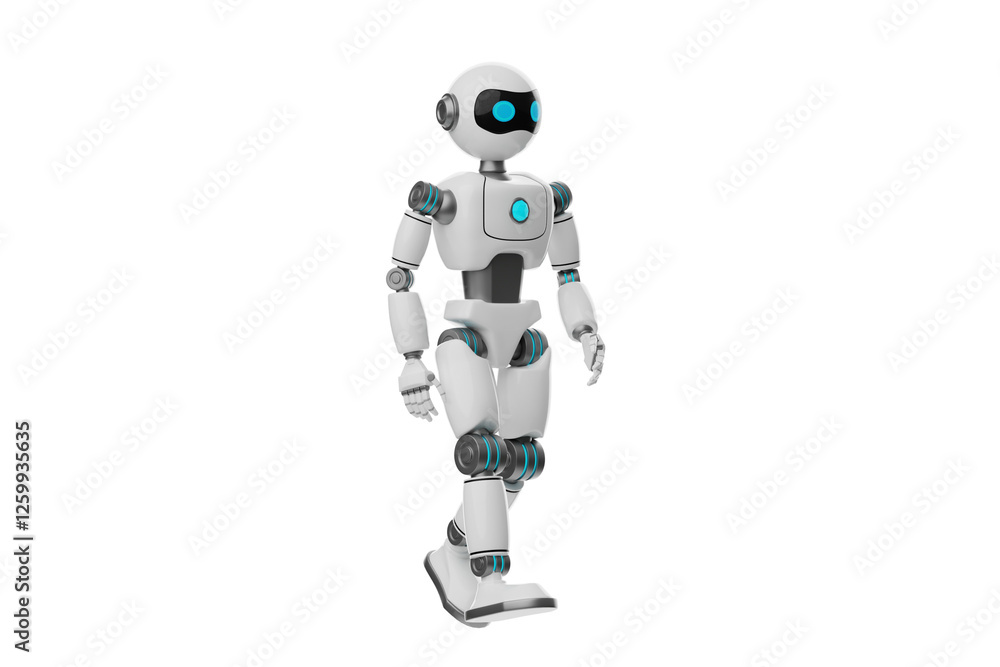 Robot is walking 3D Character Illustration. Robot is walking 3D Character Illustration.