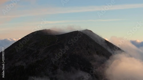 The Fuego mount of an active volcano in Guatemala photo