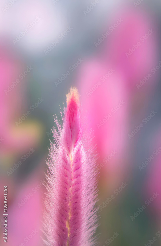 Φωτογραφία A captivating close-up reveals the delicate beauty and vibrant color of a pink flower in soft focus
