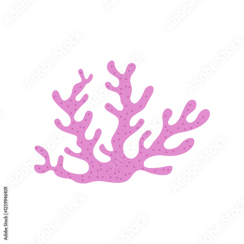 pink marine coral reef illustration