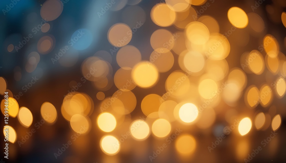 Obraz premium Abstract Bokeh Background with Warm Golden and Cool Blue Lights