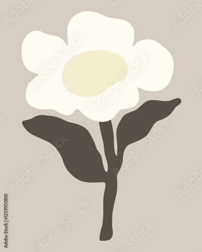 beautiful minimalist flowers with torte and raincloud colors