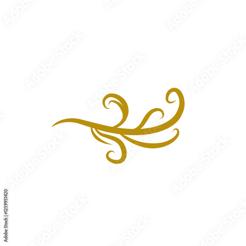 gold flourish swirl 