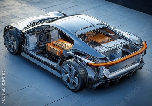 Electric vehicle electrical architecture power battery structure diagram