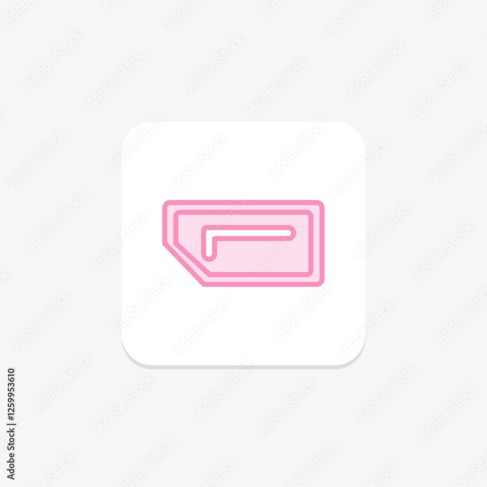 DisplayPort duotone line icon, vector, pixel perfect, illustrator file DisplayPort duotone line icon, vector, pixel perfect, illustrator file