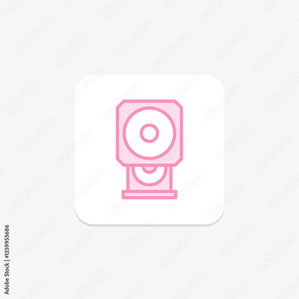 Optical Drive duotone line icon, vector, pixel perfect, illustrator file Optical Drive duotone line icon, vector, pixel perfect, illustrator file