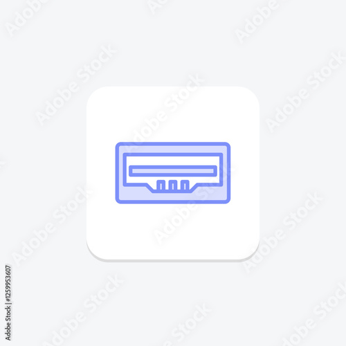 HDMI Port duotone line icon, vector, pixel perfect, illustrator file
