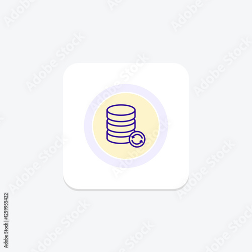 Data Recovery Software color circle icon, vector, pixel perfect, illustrator file