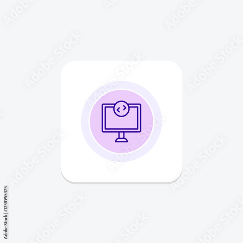 Remote Desktop color circle icon, vector, pixel perfect, illustrator file
