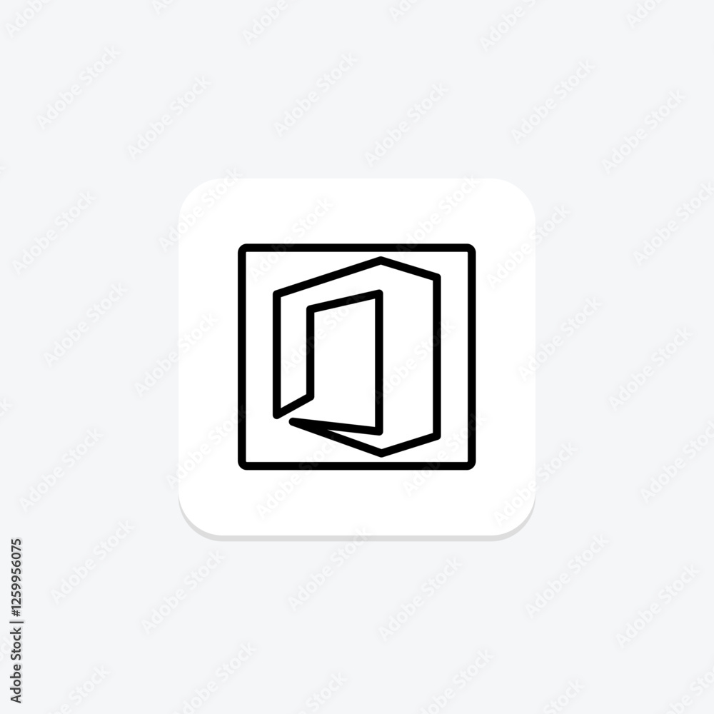 Office Suite line icon, vector, pixel perfect, illustrator file Office Suite line icon, vector, pixel perfect, illustrator file