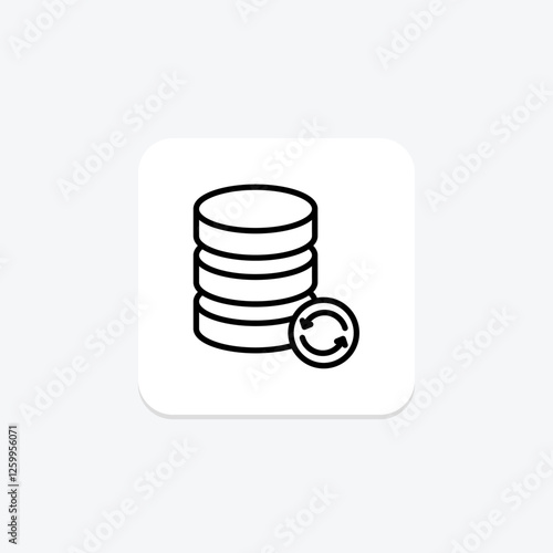 Data Recovery Software line icon, vector, pixel perfect, illustrator file