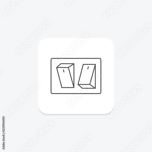 Switch thinline icon, vector, pixel perfect, illustrator file