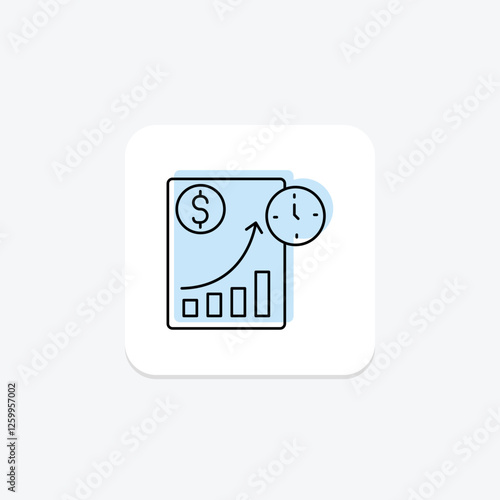 Stock Options color shadow thinline icon, vector, pixel perfect, illustrator file