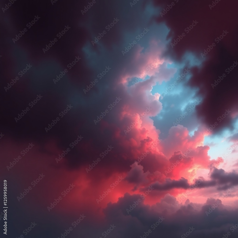 Obraz premium red sky with clouds