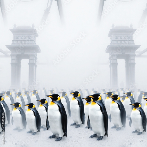king penguin colony